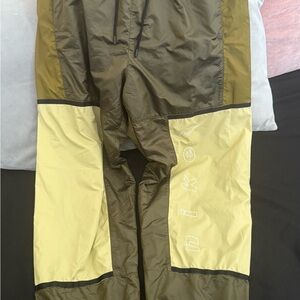 Nike Olive and Yellow Track Pants